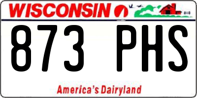 WI license plate 873PHS