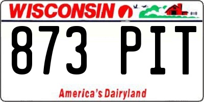 WI license plate 873PIT