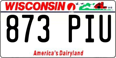 WI license plate 873PIU