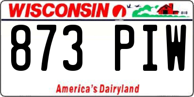 WI license plate 873PIW