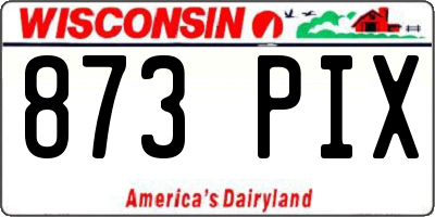 WI license plate 873PIX