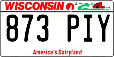 WI license plate 873PIY
