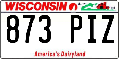 WI license plate 873PIZ