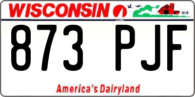 WI license plate 873PJF