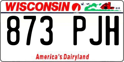 WI license plate 873PJH