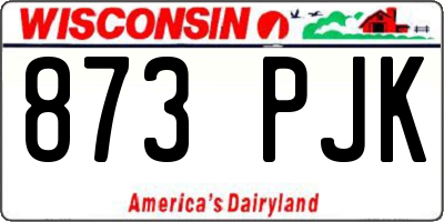 WI license plate 873PJK