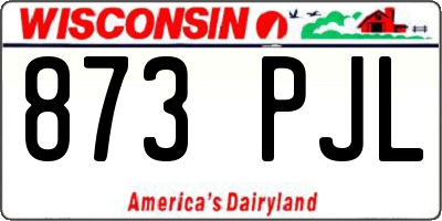 WI license plate 873PJL