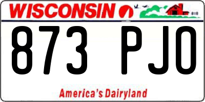 WI license plate 873PJO