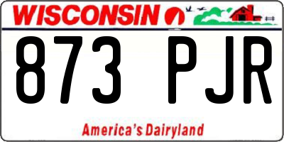WI license plate 873PJR
