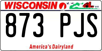 WI license plate 873PJS