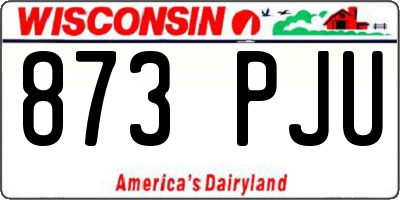 WI license plate 873PJU