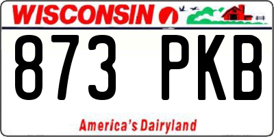 WI license plate 873PKB