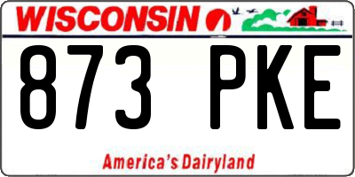 WI license plate 873PKE