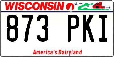 WI license plate 873PKI