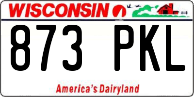 WI license plate 873PKL