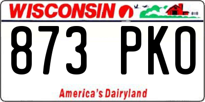WI license plate 873PKO