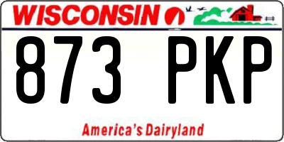 WI license plate 873PKP