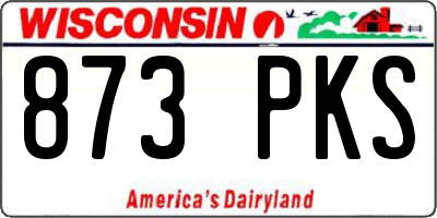 WI license plate 873PKS