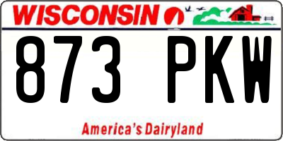 WI license plate 873PKW