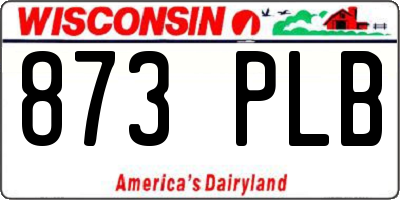 WI license plate 873PLB
