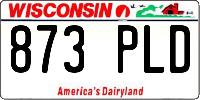 WI license plate 873PLD