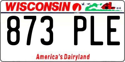 WI license plate 873PLE