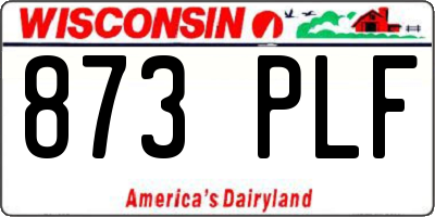WI license plate 873PLF