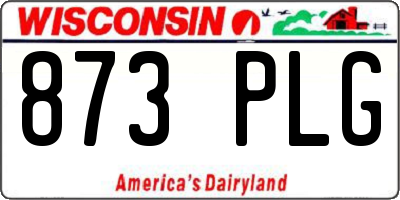WI license plate 873PLG