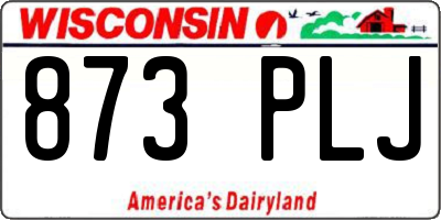WI license plate 873PLJ
