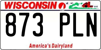 WI license plate 873PLN