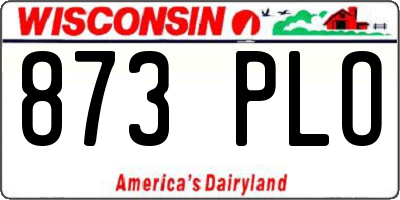 WI license plate 873PLO