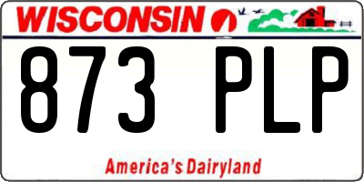 WI license plate 873PLP