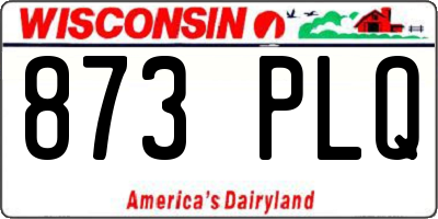 WI license plate 873PLQ