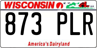 WI license plate 873PLR