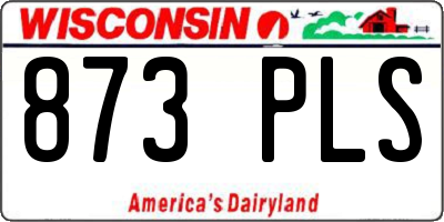 WI license plate 873PLS