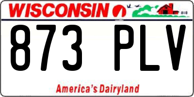 WI license plate 873PLV