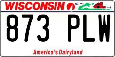 WI license plate 873PLW