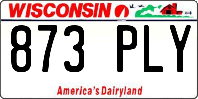 WI license plate 873PLY