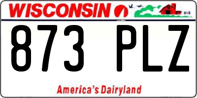 WI license plate 873PLZ