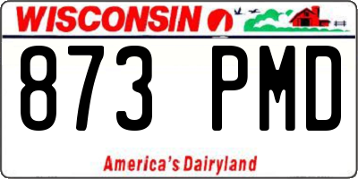 WI license plate 873PMD