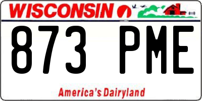 WI license plate 873PME