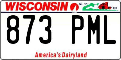 WI license plate 873PML