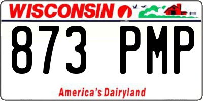 WI license plate 873PMP