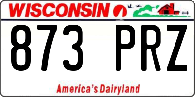 WI license plate 873PRZ