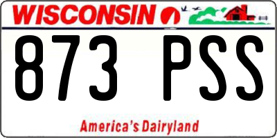 WI license plate 873PSS