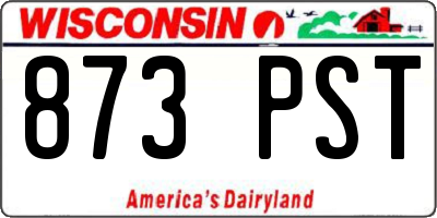 WI license plate 873PST