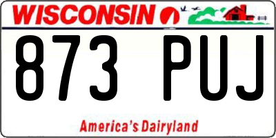WI license plate 873PUJ