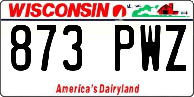 WI license plate 873PWZ