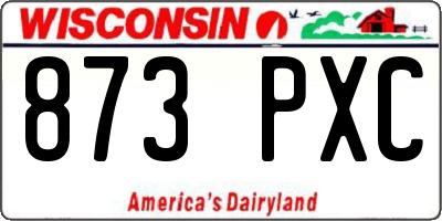 WI license plate 873PXC