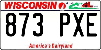 WI license plate 873PXE